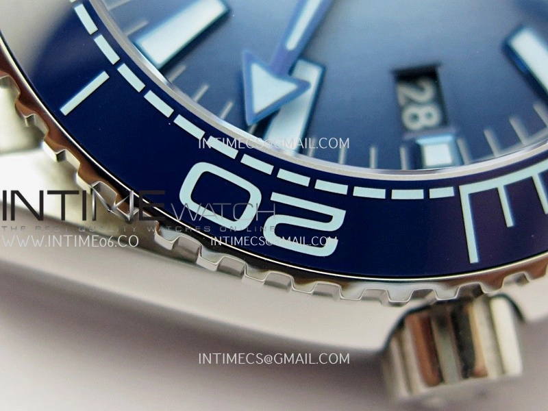 Planet Ocean 39.5mm Blue Ceramic Bezel SS V4 VSF 1:1 Best Edition Summer Blue Dial On SS Bracelet Super Clone Asian 8800
